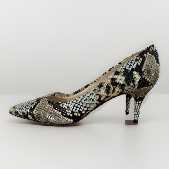 Nine West Womens Size 8 M Faux Snake Skin Pumps Pointed Toe Stiletto Heel - Picture 4 of 7
